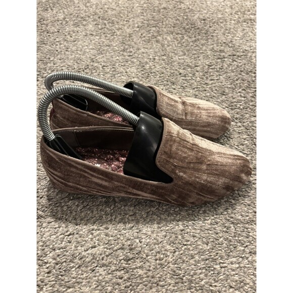 Birdies Shoes - Birdies Brown Moonstone Crushed Velvet The Starling Loafer Flats Women's Size 6